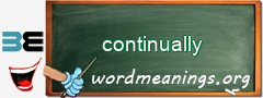 WordMeaning blackboard for continually